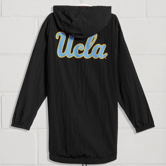 PINK Victoria's Secret Jackets & Blazers - UCLA Bruins Full Zip Black Rain Jacket Los Angeles Football Victoria's Secret